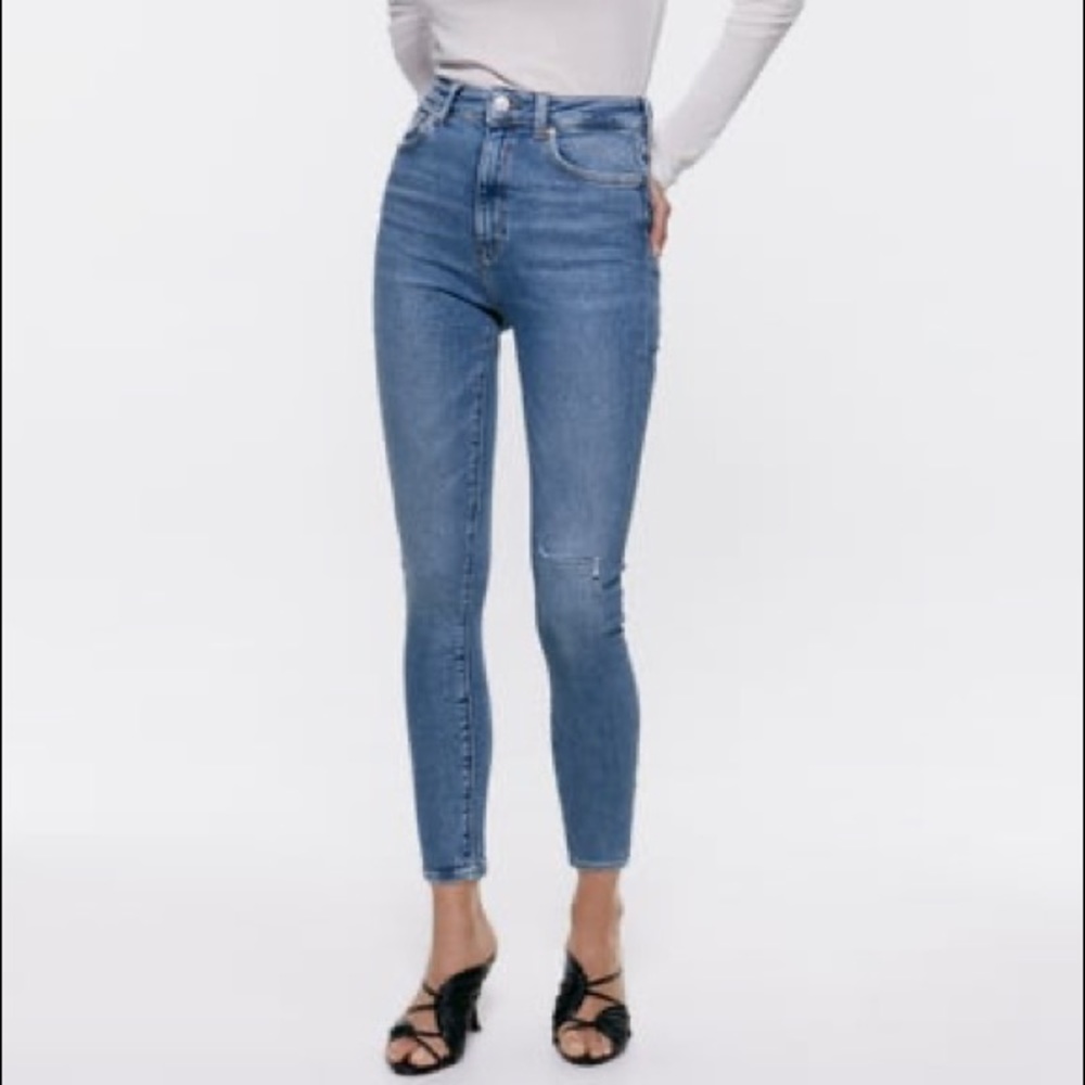 Zara slim fit high rise jeans
